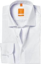 Redmond modern fit overhemd - mouwlengte 7 - wit - Strijkvriendelijk - Boordmaat: 41/42