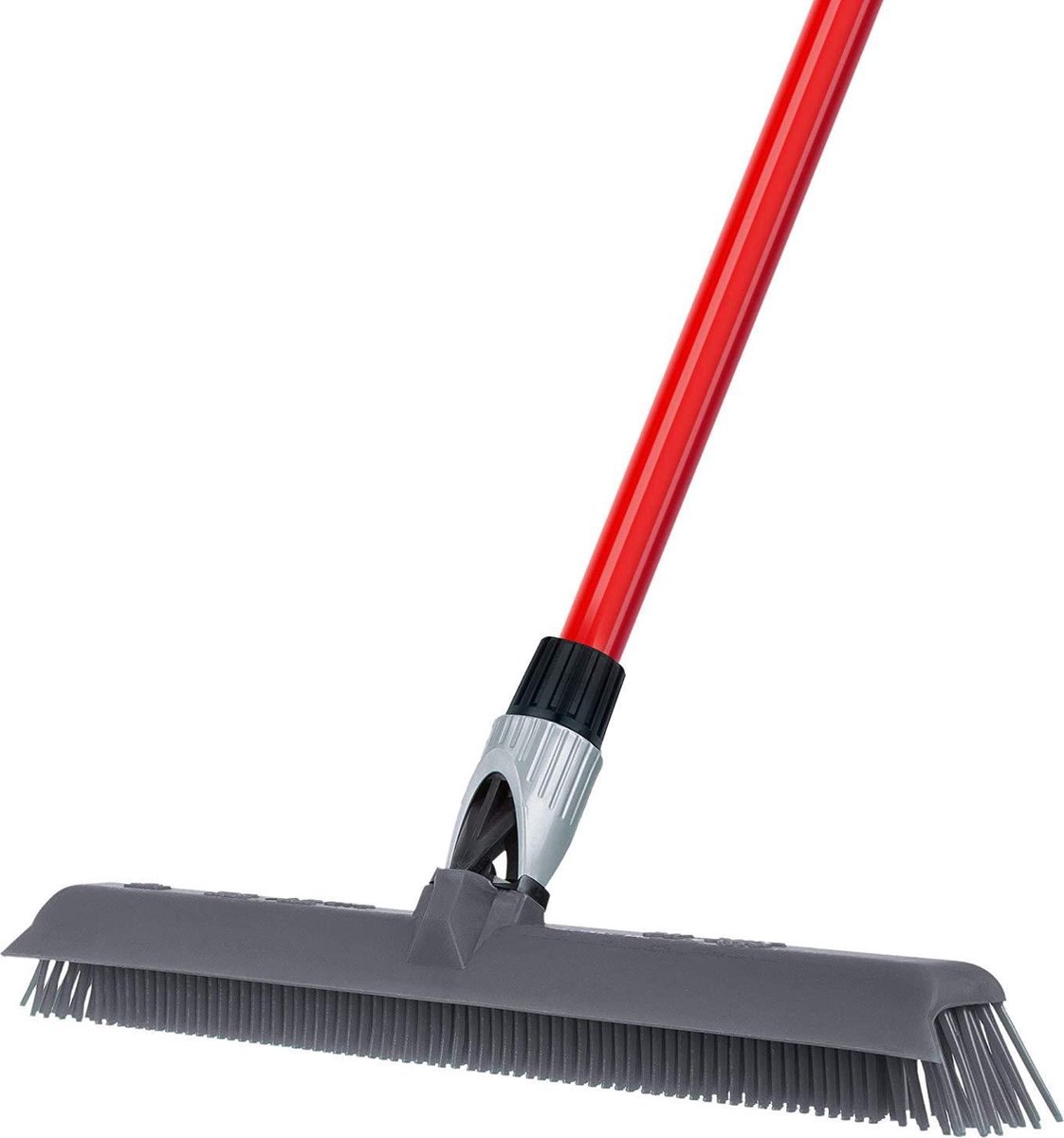 Tyroler 2-in-1 Bezem En Afdruiprek - 41 Cm Siliconen Bezem Met Aluminium Steel, Voor Alle Vloeren
