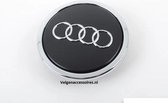 Audi naafdoppen 69 mm Zwart set van 4 - 4B0601170A
