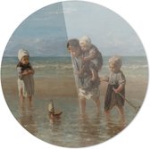 Kinderen der zee | Jozef Israëls | 1872 | Ronde Plexiglas | Wanddecoratie | 40CM x 40CM | Schilderij | Oude meesters | Foto op plexiglas