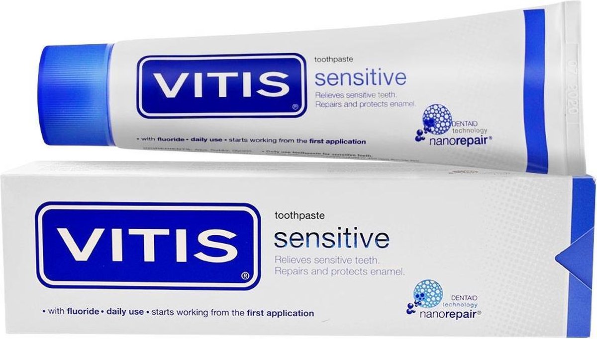 Goedkoopste Vitis tandpasta sensitive - Tandpasta - 75 ml - inclusief fluoride