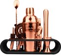 Cocktail Shaker Set - 12-delig - 750ml - Houder - Koper - Receptenboekje