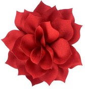 Alligatorknip, haarknip, haarspeld, knipje Lotusbloem bloem meisje (ca. 7cm) rood - gratis verzending