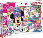 Clementoni Legpuzzel Minnie Mouse Jewels Karton 104 Stukjes