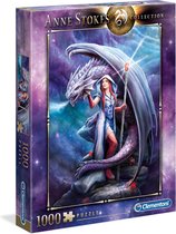 Clementoni - Anne Stokes Puzzel Collectie - Dragon Mage - 1000 Stukjes, puzzel volwassenen