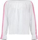 Vingino wit gestipte katoenen off shoulder blouse - Maat 116