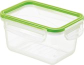 Container met deksel voor voedselopslag Click&Lock 750ml transparant/groen
