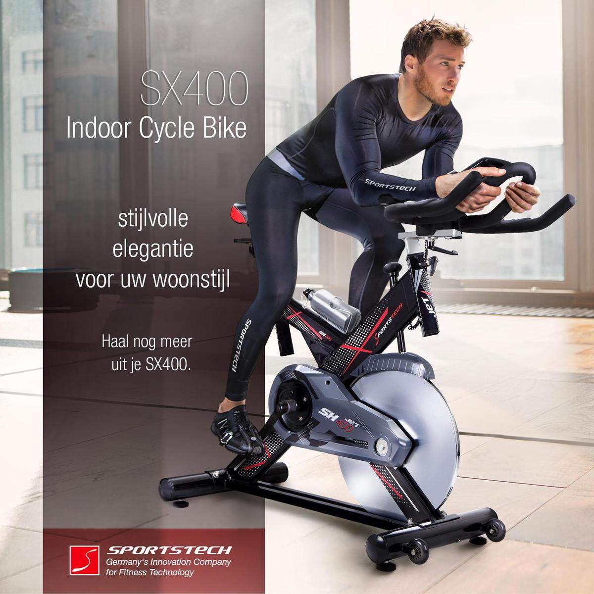 vélo d'exercice - cyclisme en salle - Sportstech SX400 - Kinomap - volant  d'inertie 22kg | bol.com