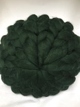 Handmade 100% merino lontwol kussen, GROEN, afmetingen 45 x 45 cm