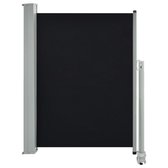 Zijluifel uittrekbaar - PU-coating - Zwart - gepoedercoat ijzer - 100x300 cm (H x B)