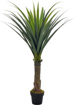 Kunstplant met pot yucca boom 145 cm groen