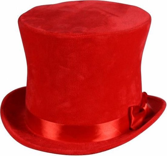 efficiëntie instructeur storting Rode hoge hoed - Luxe Velours | bol.com