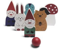 BS Toys Kabouter Bowling Kegelspel - Actiespel - Hout - Kinder Speelgoed 3 Jaar - 7 Delig