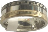 Petra's Sieradenwereld - RVS ring 3 kleuren maat 24 (107)