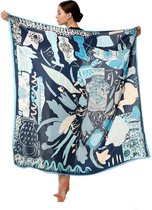 ThannaPhum Luxe zijden sjaal met Romeins design 130 x 130 cm