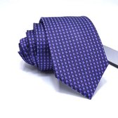 Zijden stropdassen - stropdas heren - ThannaPhum Paars geblokte zijden stropdas