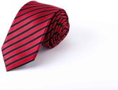 Zijden stropdassen - stropdas heren ThannaPhum Zijden stropdas rood met donkergroene streep