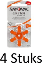 24 Stuks (4 Blisters a 6 st) Rayovac Extra Advanced -13 - oranje blister