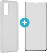 iMoshion Softcase Backcover + Premium Screenprotector voor Samsung Galaxy S20 hoesje - Transparant