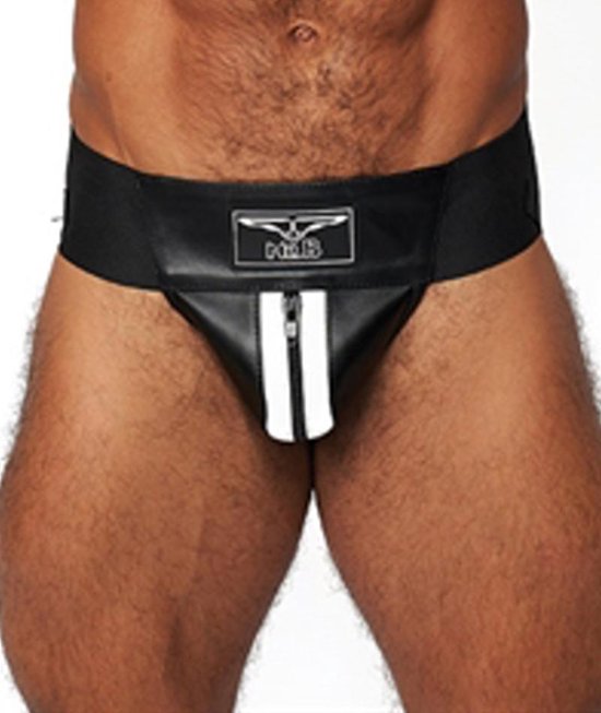 Foto: Mister b leather premium jockstrap black white med