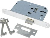 AXA inbouw kastslot met witte slotplaat en 2 sleutels | type 71KS-10-50/Z