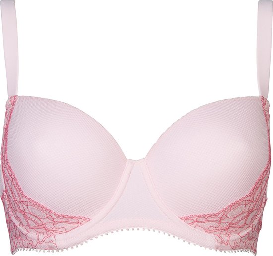 After Eden - 75F - D-Cup & Up Padded wire bra two tone lace - Pink