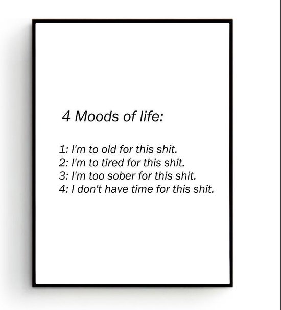Poster 4 Moods of life