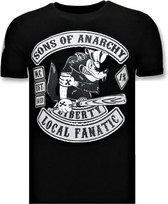 T-shirt homme fanatique local avec imprimé - Sons of Anarchy - T-shirt homme noir avec imprimé - Sons of Anarchy - T-shirt homme noir taille S