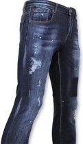 Basic Jeans Mannen - Spijkerbroek Washed - D2432 - Blauw