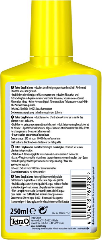 Tetra Aqua Easy Balance Waterreiniging 250 ml bol