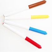 Food pen eetbare schrijf stift eetbare inkt- set 4st. kleuren pen  rood-blauw-geel-bruin eetbaar/ voeding. (Tasty Me)Taartingrediënten en bakspullen kopen