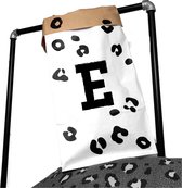 Opbergzak kinderkamer leopard met voorletter E-Paperbag speelgoed-60x30cm