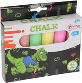 6x Gekleurd stoepkrijt in doosje - Stoepkrijten buiten speelgoed creatief - Krijtjes