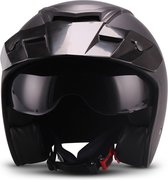 Moto S78 Mat Black  jethelm scooter helm of motorhelm XL 61- 62 cm hoofdomtrek