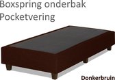 Boxspringonderbak Pocketvering, 90 x 200, Donkerbruin | Losse boxspring | Boxspring bedbodem | Boxspring onderstel | Pocketboxspring | Boxspring zonder matras