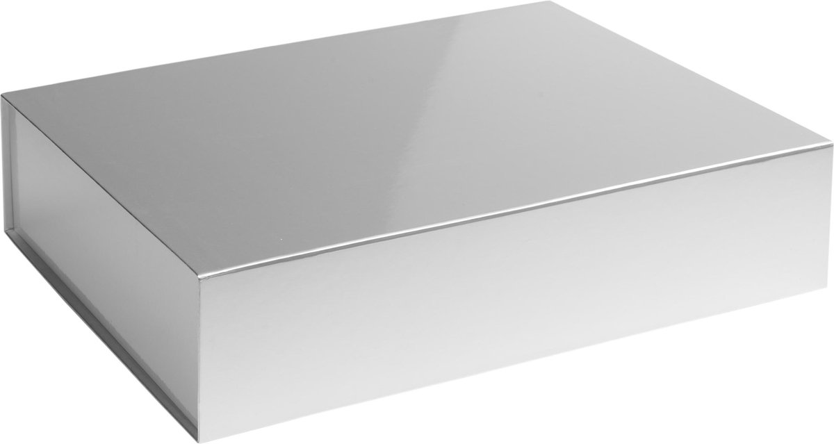Geschenkdoos opbergdoos ZILVER, 42,5x33,3x9,7cm (10 stuks)