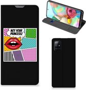 Geschikt voor Samsung Galaxy A71 Hippe Standcase Popart Princess