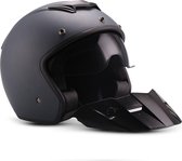 Moto S78 Navy donker blauw, politie motorhelm, scooterhelm heren en dames XS hoofdomtrek 53-54cm