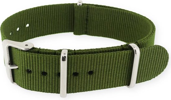 Bracelet de montre OTAN G10 Bracelet en nylon militaire vert armée 22 mm