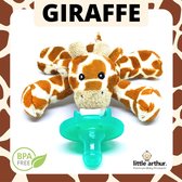 Little Arthur Giraffe Speenknuffel Wasbaar en Afneembare Giraf Soothie - Vervanger voor Wubbanub