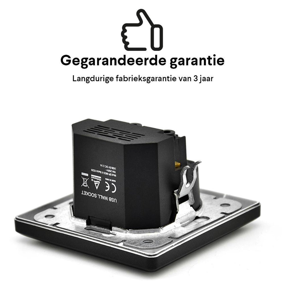 Homra Dakko USB Stopcontact Zwart - Inbouw Wandcontactdoos - Glanzend  Kunststof -... | bol.com