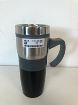 Koffiebeker to go - handvat - zwart