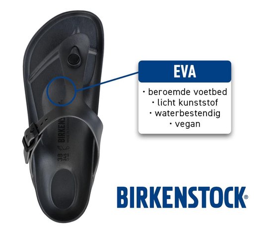 Birkenstock Arizona EVA Dames Slippers Small fit - Black - Maat 38 - Birkenstock