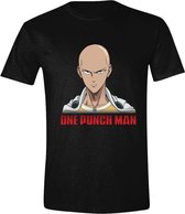 One Punch Man - Saitama Face Men T-Shirt - Black - S.