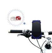 Iphone houder fiets - Inclusief led set fietslampjes - Telefoonhouder Scooter - Universeel - Blauw