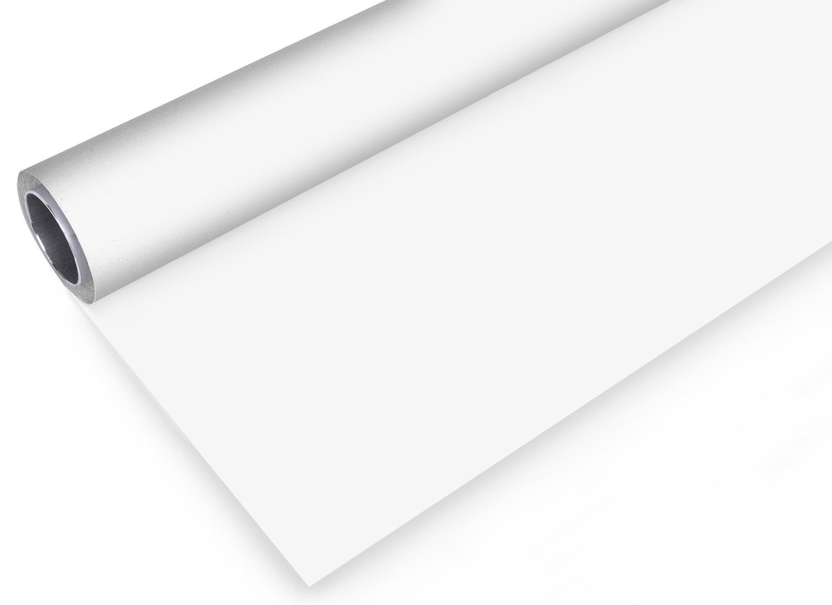 Bresser Vinyl Achtergrondrol voor Studiofotografie - 1.35x4M - Wit