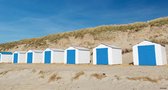 Tuinschilderij Strandhuisjes 70x130cm