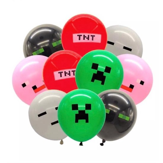 Decoration De Fete Minecraft 31 Pieces 10 Ballons 10 Assiettes 10 Tasses Bol Com
