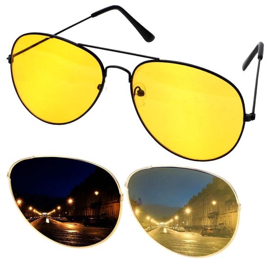 Nachtbril autobril | nachtbril dames en heren | nachtbril auto | autorijden  | bol.com