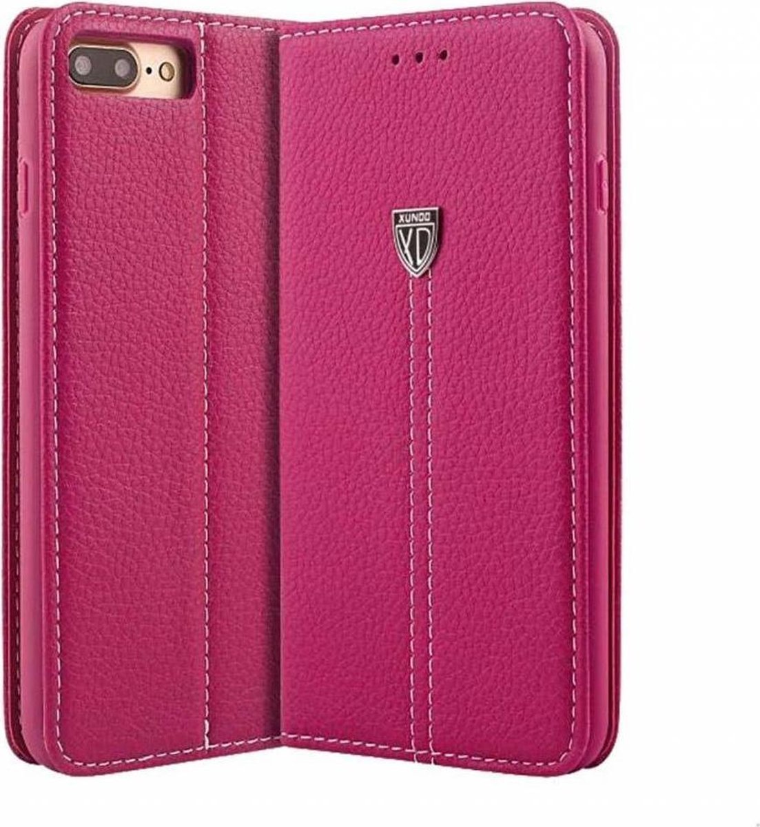 Xundd iPhone 8 / iPhone 7 ( 4.7 inch ) Leer Wallet Boektype Hoesje Noble Series Met Stand Pink